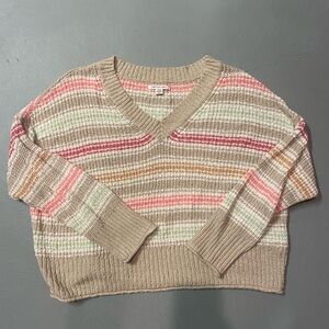 American Eagle Outfitters Multicolor V-Neck Sweater